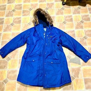 Nearly New Columbia Insulated Blue Coat - Size 1X